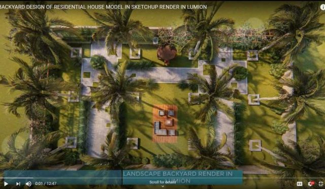 Lumion'da Konut Bahçesi Renderi Nasıl Alınır? 10 sketchup-peyzaj-render