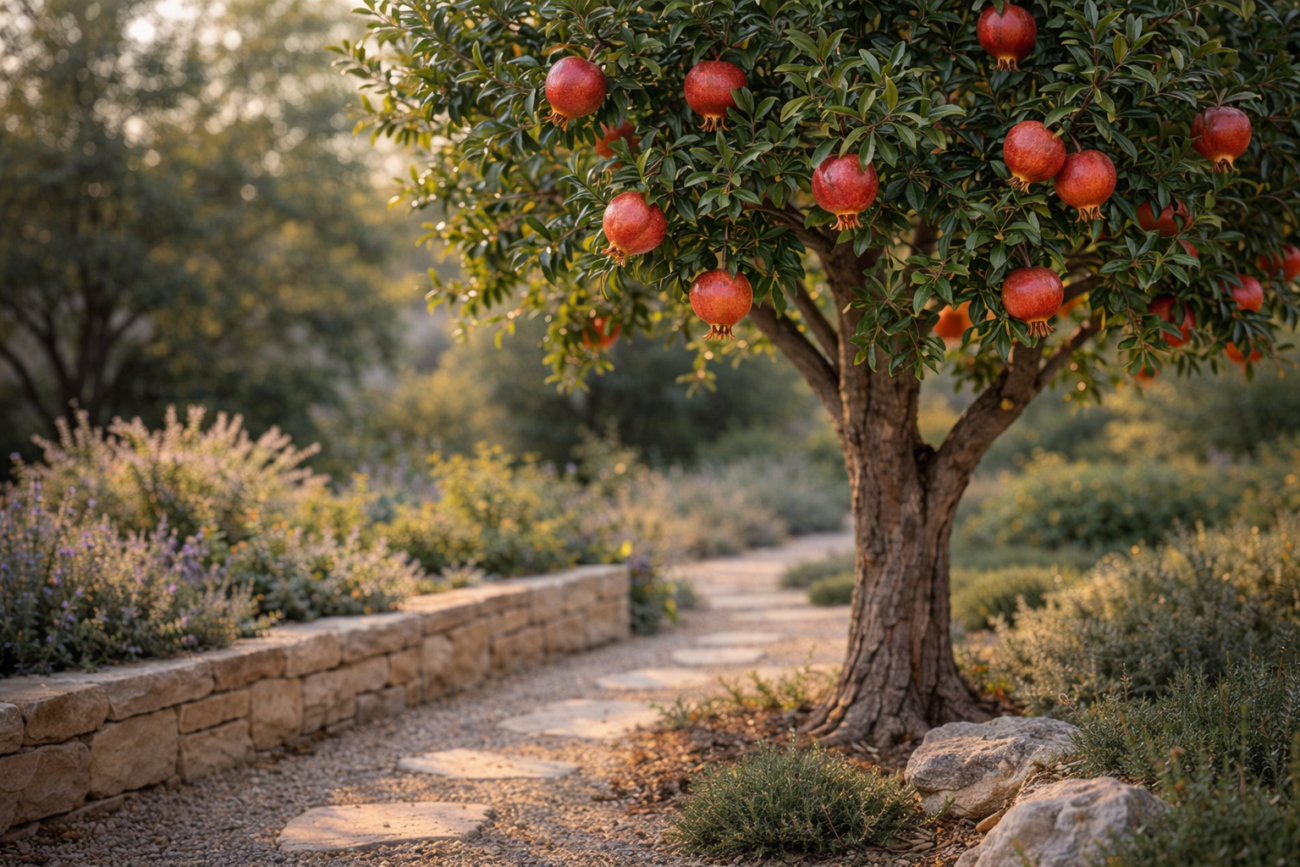 Nar Ağacı (Punica granatum) - Villa Bahçe Ağaçları