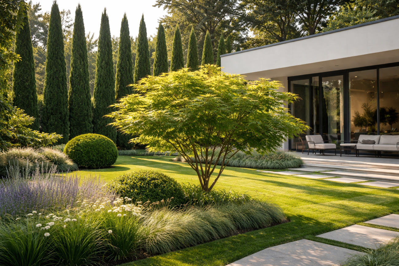 Villa Bahçe Ağaçları: Fotoğrafları ile 21 Ağaç Türü ve Bahçede Kullanım Rehberi