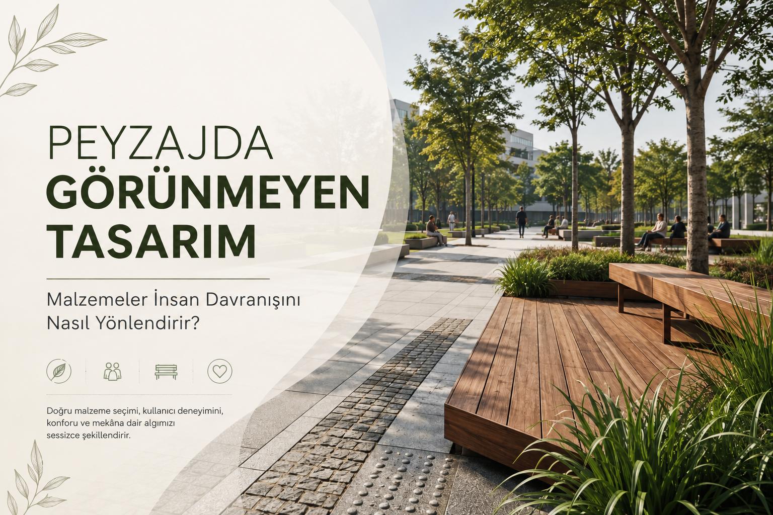 Peyzajda Görünmeyen Tasarım: Malzemeler İnsan Davranışını Nasıl Yönlendirir